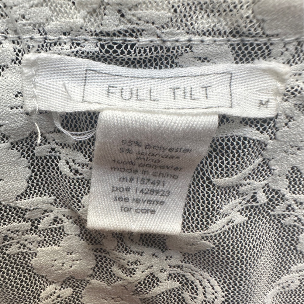 Full Tilt White Lace Short Sleeve Top - Picture 4 of 4